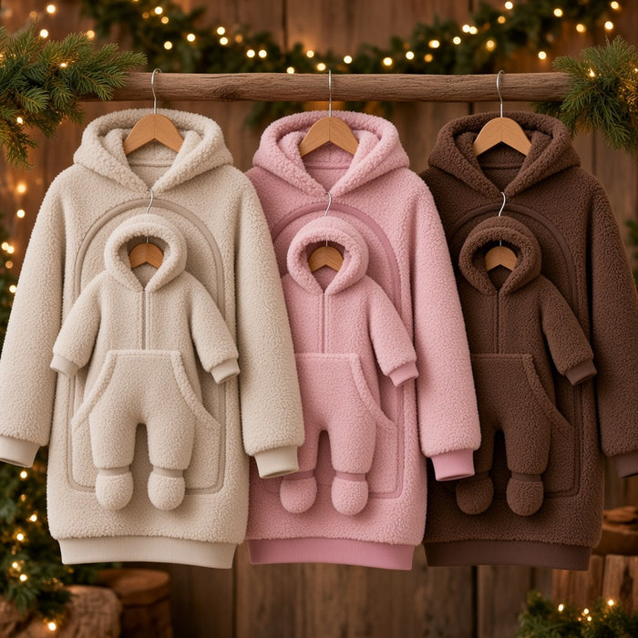 Kangahug sherpa hoodies in Cream, Pink and Mocha Brown